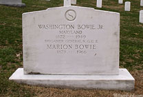 Washington Bowie Jr.'s Gravestone - click to launch popup